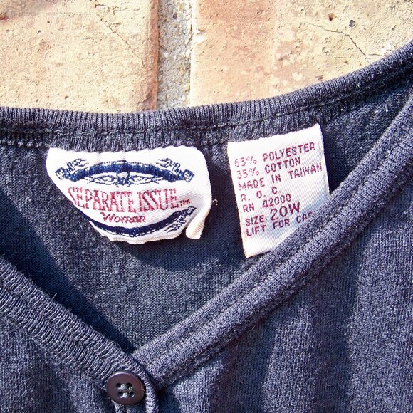 Separate Issue Women's Black Tank Top, Size 20W - Picture 3 of 3